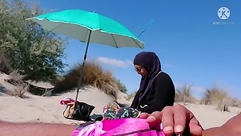 A Muslim Man Is Taken Aback As I Expose My Genitals At The Seaside!