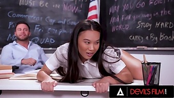 Asian Student'S Tight Pussy Fucked By Teacher In Dorm Room