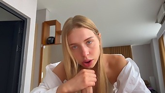 Petite Schoolgirl Gives A Fantastic Blowjob In Pov