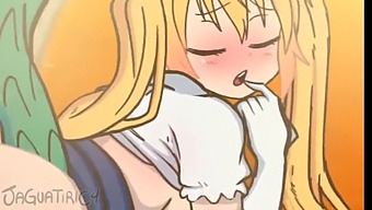 Kobayashi-San Takes Tohru'S Pussy To New Heights