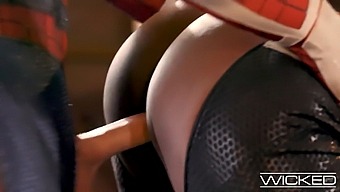 Get Ready For Some Hot Action With Spiderman, Deadpool, And Monica Rambeau In This Steamy Video