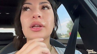 Public Display Of Oral Pleasure With A Stunning Latina
