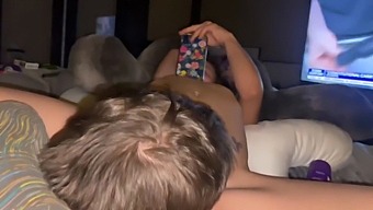 A Purple-Haired Caretaker Introduces A Sex Toy To A Quadruplet Of Bi Ladies