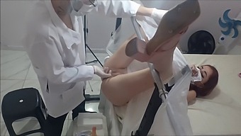 Redheaded Milf Gets Naughty With Her Patient On Exam Table