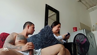 Watching My Stepsister'S Ass Leads To A Steamy Encounter With Her On The Couch