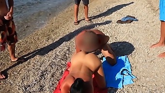 Public Beach Creampie Action With A Risky Amateur Couple.